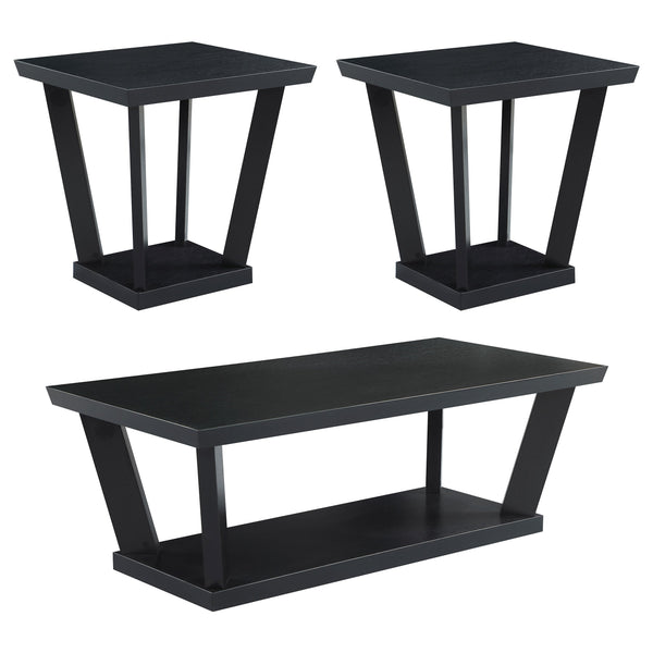 Aminta  Coffee and End Table Set Black