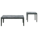Mozzi  Coffee and End Table Set Grey Faux Marble