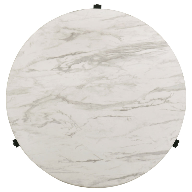 Tandi  Faux Marble Coffee and End Table Set White