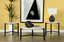 Tandi  Faux Marble Coffee and End Table Set White