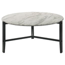 Tandi  Faux Marble Coffee and End Table Set White