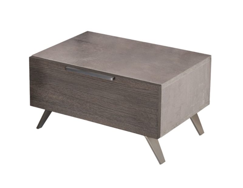 Nova Domus Bronx Italian Modern Faux Concrete & Grey Nightstand