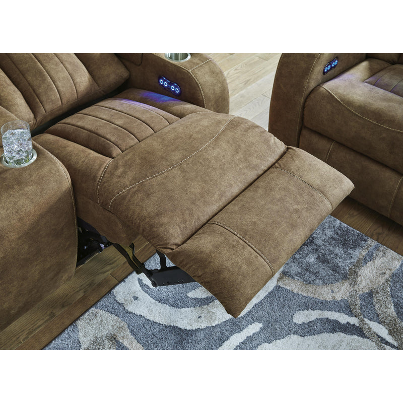 Signature Design by Ashley Wolfridge Power Reclining Leather Look Loveseat with Console 6070318 IMAGE 11