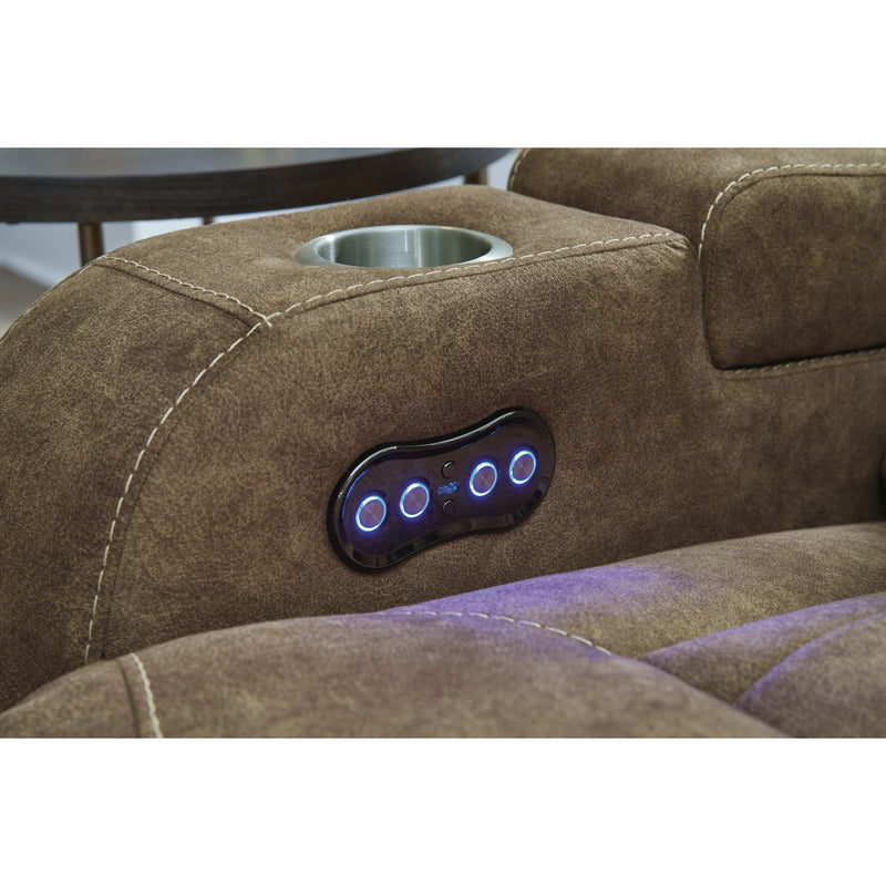 Signature Design by Ashley Wolfridge Power Reclining Leather Look Loveseat with Console 6070318 IMAGE 12