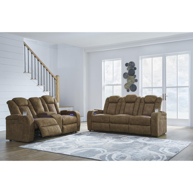 Signature Design by Ashley Wolfridge Power Reclining Leather Look Loveseat with Console 6070318 IMAGE 13