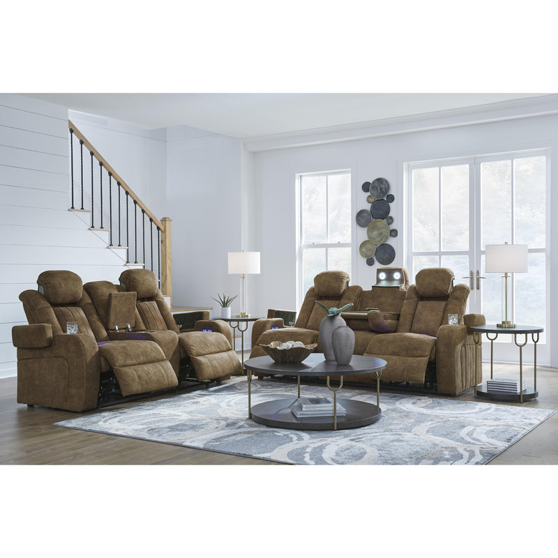 Signature Design by Ashley Wolfridge Power Reclining Leather Look Loveseat with Console 6070318 IMAGE 14