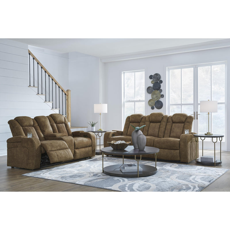 Signature Design by Ashley Wolfridge Power Reclining Leather Look Loveseat with Console 6070318 IMAGE 18