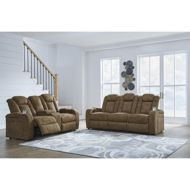 Signature Design by Ashley Wolfridge Power Reclining Leather Look Loveseat with Console 6070318 IMAGE 20