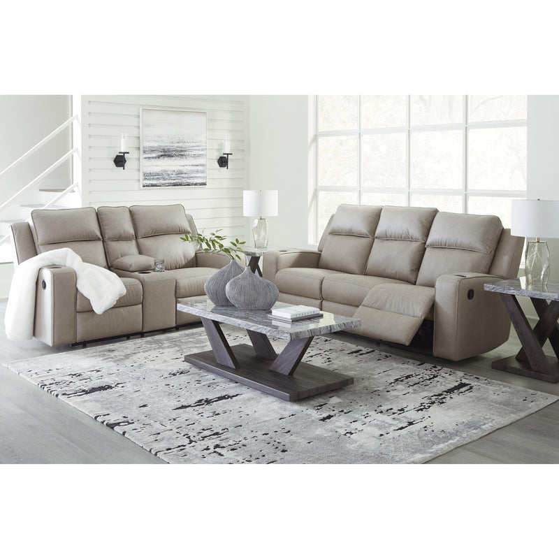 Signature Design by Ashley Lavenhorne Reclining Leather Look Loveseat with Console 6330794 IMAGE 10