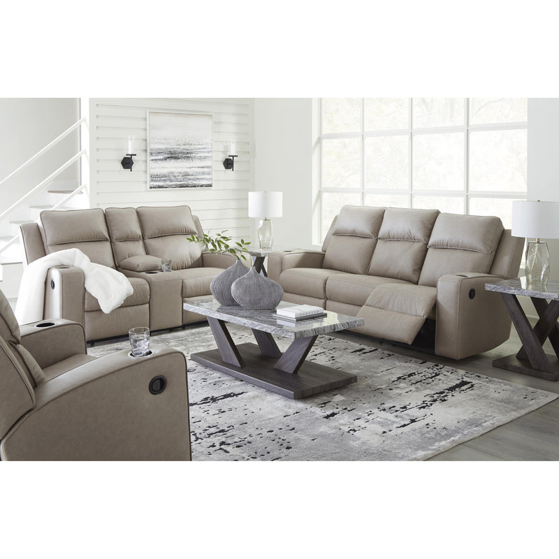 Signature Design by Ashley Lavenhorne Reclining Leather Look Loveseat with Console 6330794 IMAGE 12