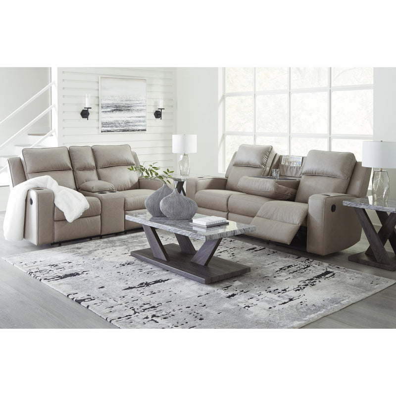 Signature Design by Ashley Lavenhorne Reclining Leather Look Loveseat with Console 6330794 IMAGE 14