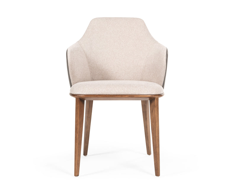 Modrest Megan Modern Beige & Grey Dining Chair