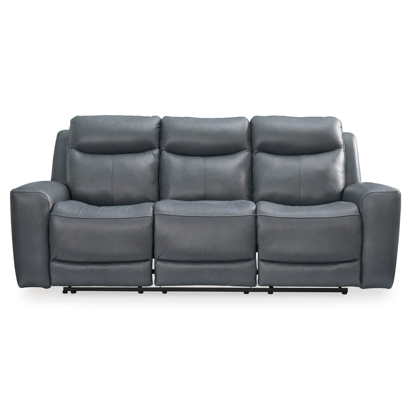 Signature Design by Ashley Mindanao Power Reclining Leather Match Sofa U5950415 IMAGE 3