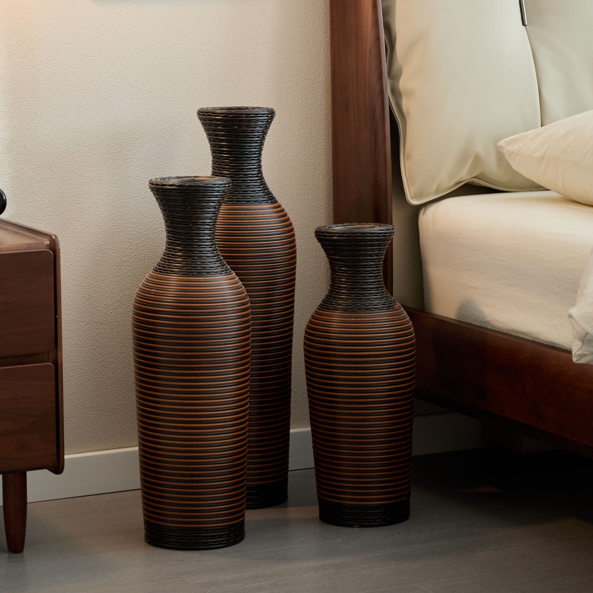 Classic And Neat Floor Vase, High Independent Flower Stand (Set of 3)