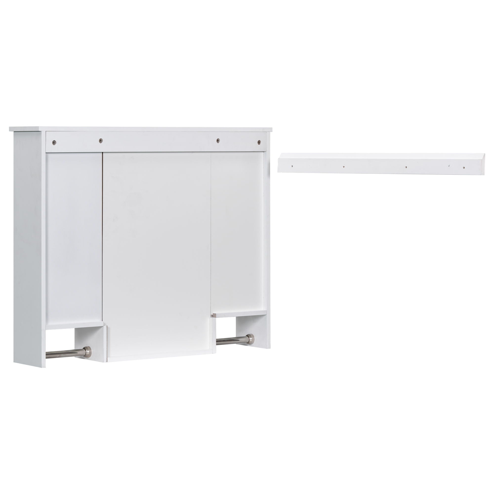 Wall Mounted Bathroom Storage Cabinet With Mirror, Medicine Cabinet With Towel Bar