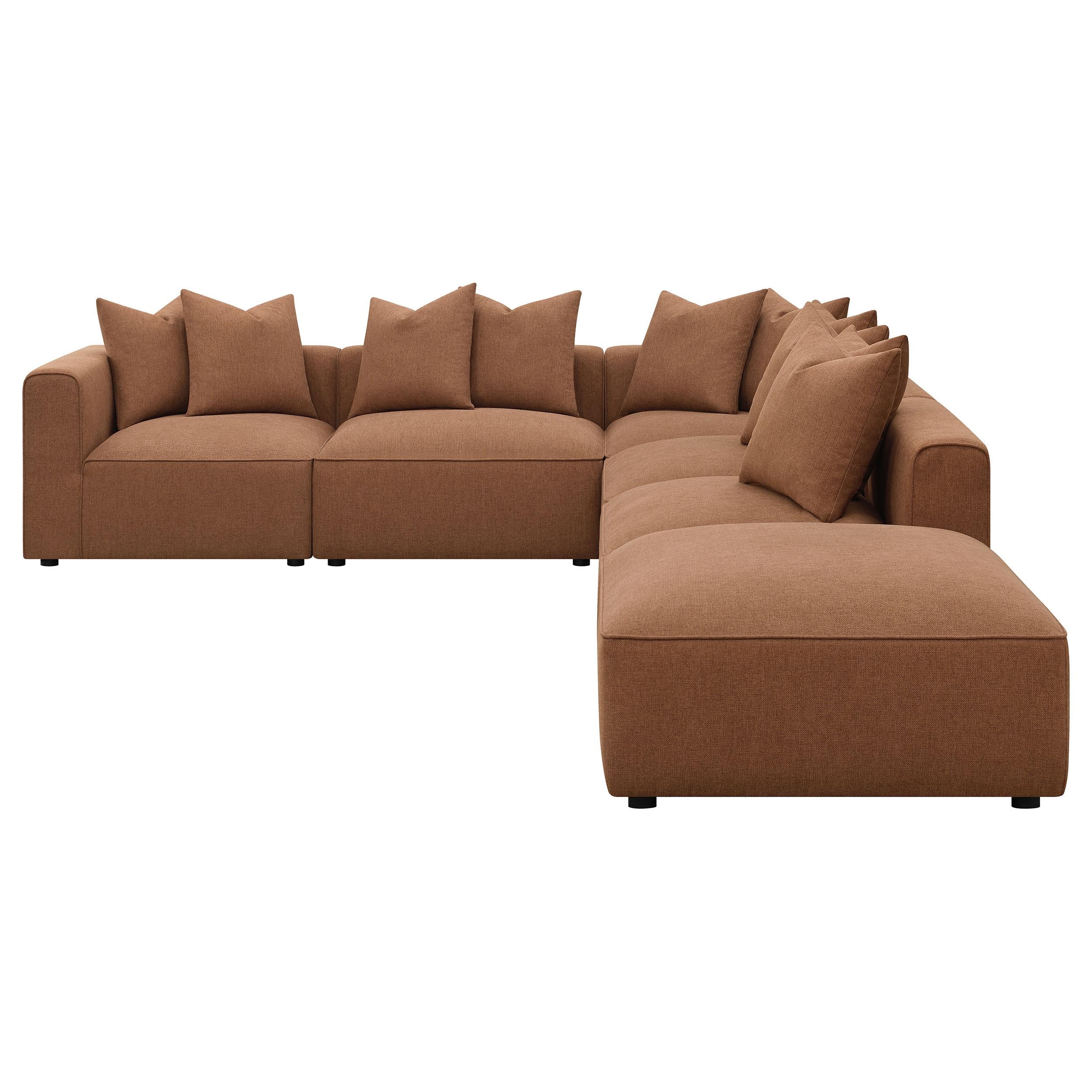 Diamond Modern Furniture COA Jennifer Fabric 6 pc Sectional 551591-SET IMAGE 3