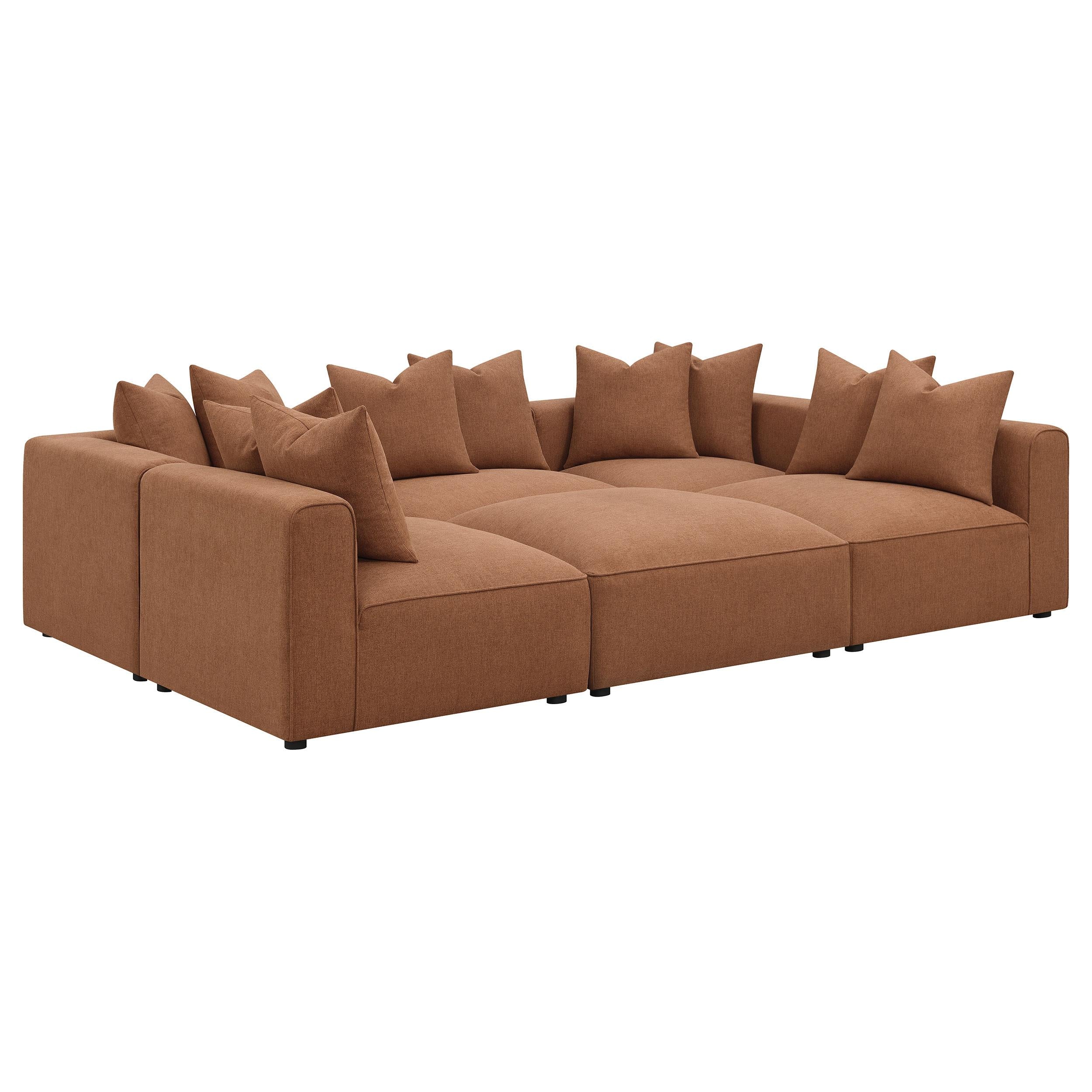 Diamond Modern Furniture COA Jennifer Fabric 6 pc Sectional 551591-SET IMAGE 6