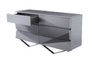 Modrest Duke Modern Grey & Black Gun Chrome Dresser