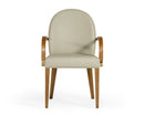 Modrest Rexford Modern Taupe & Walnut Dining Armchair