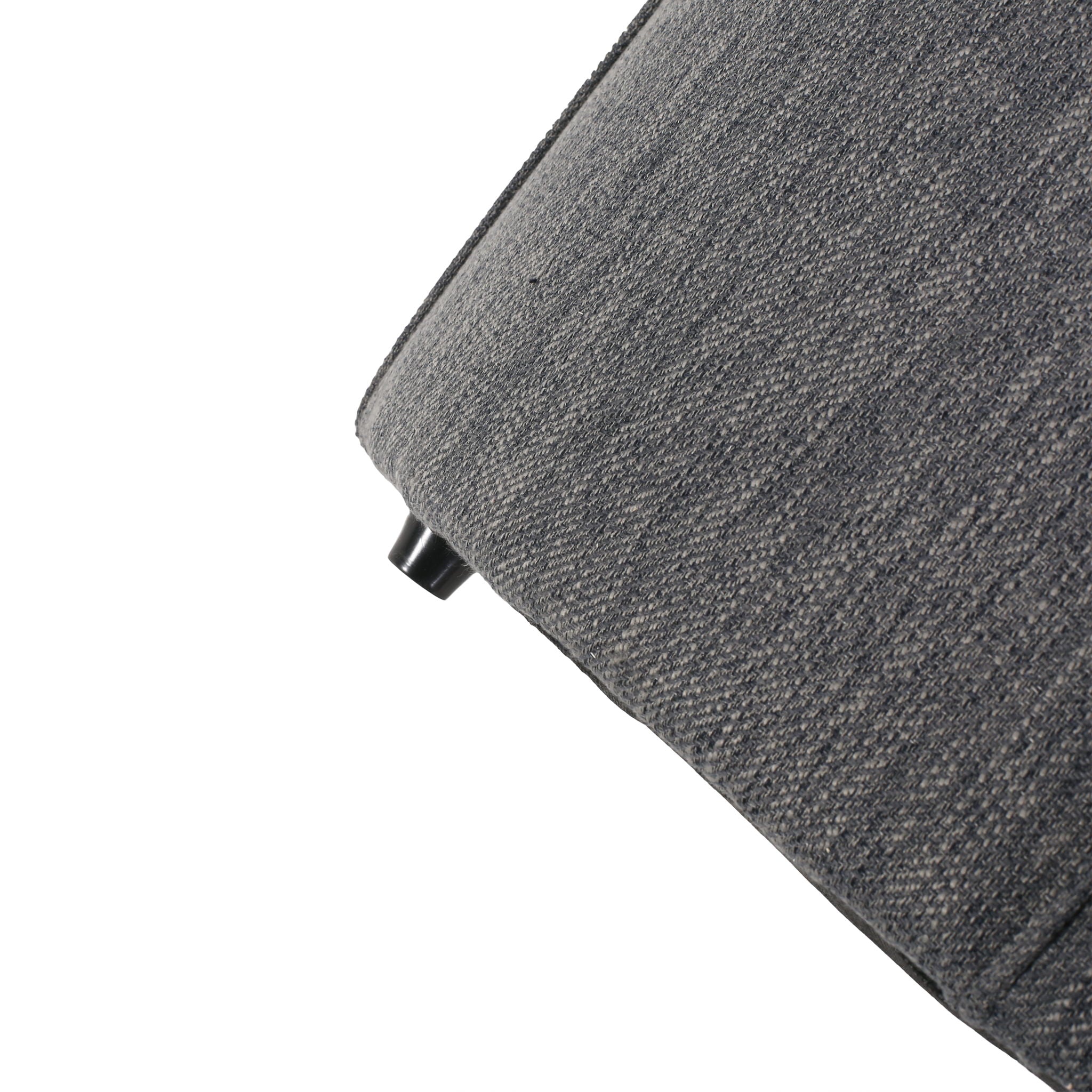 Contemporary Ottoman With Tonal Piping And Button Tuft Design
