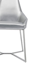 Modrest Sarah Modern Pearl Grey Leatherette Dining Chair (Set of 2)