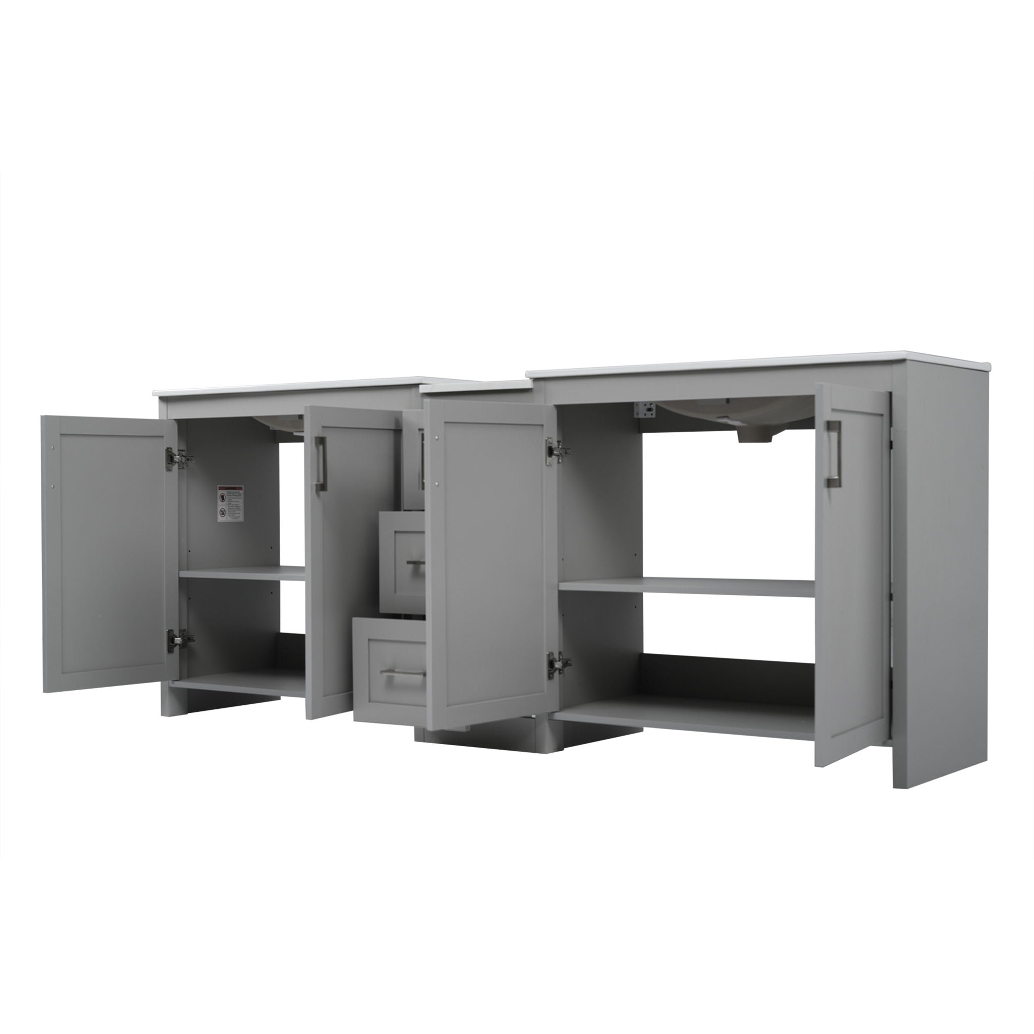 Double Sink Bathroom Vanity With Quartz Countertop