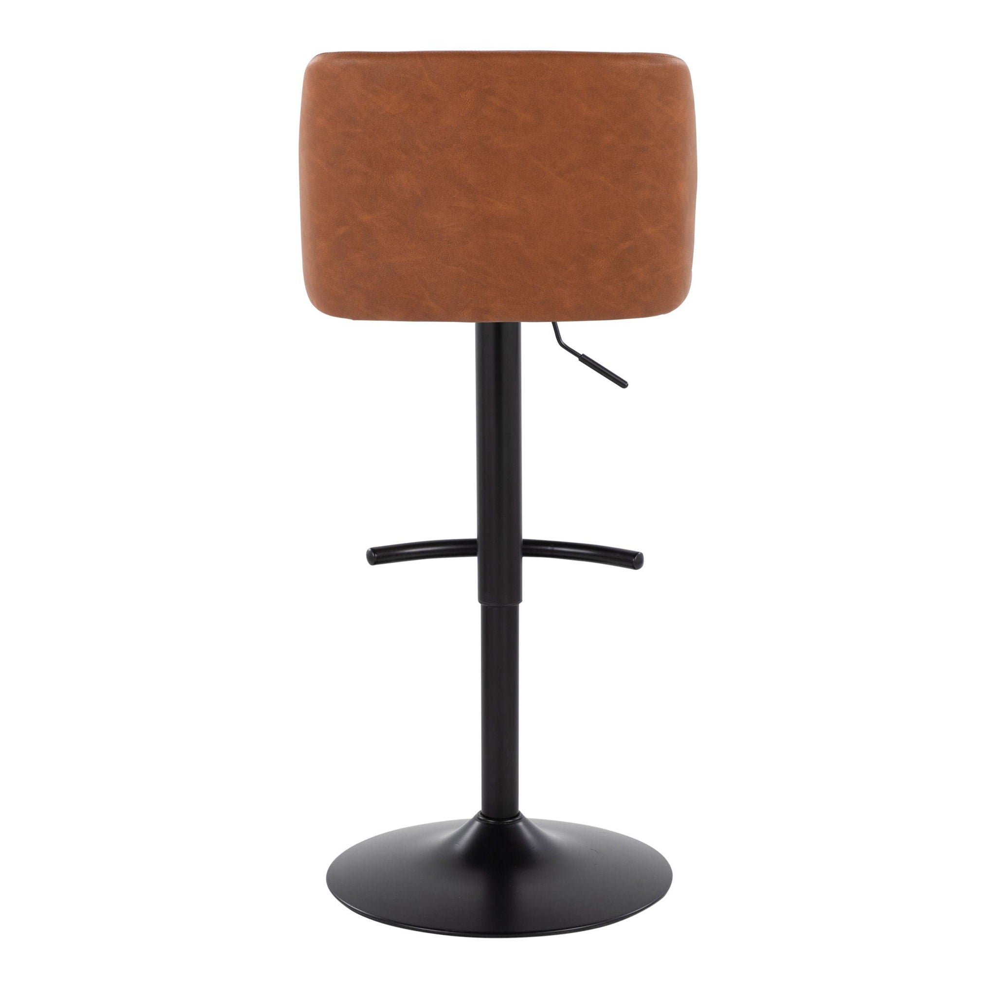 Toriano - Contemporary Adjustable Bar Stool With Rounded T Footrest (Set of 2)