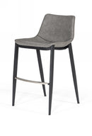 Modrest Jane - Modern Grey & Black Counter Stool (Set of 2)