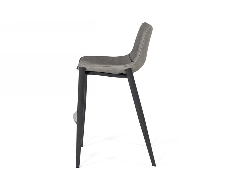 Modrest Jane - Modern Grey & Black Counter Stool (Set of 2)