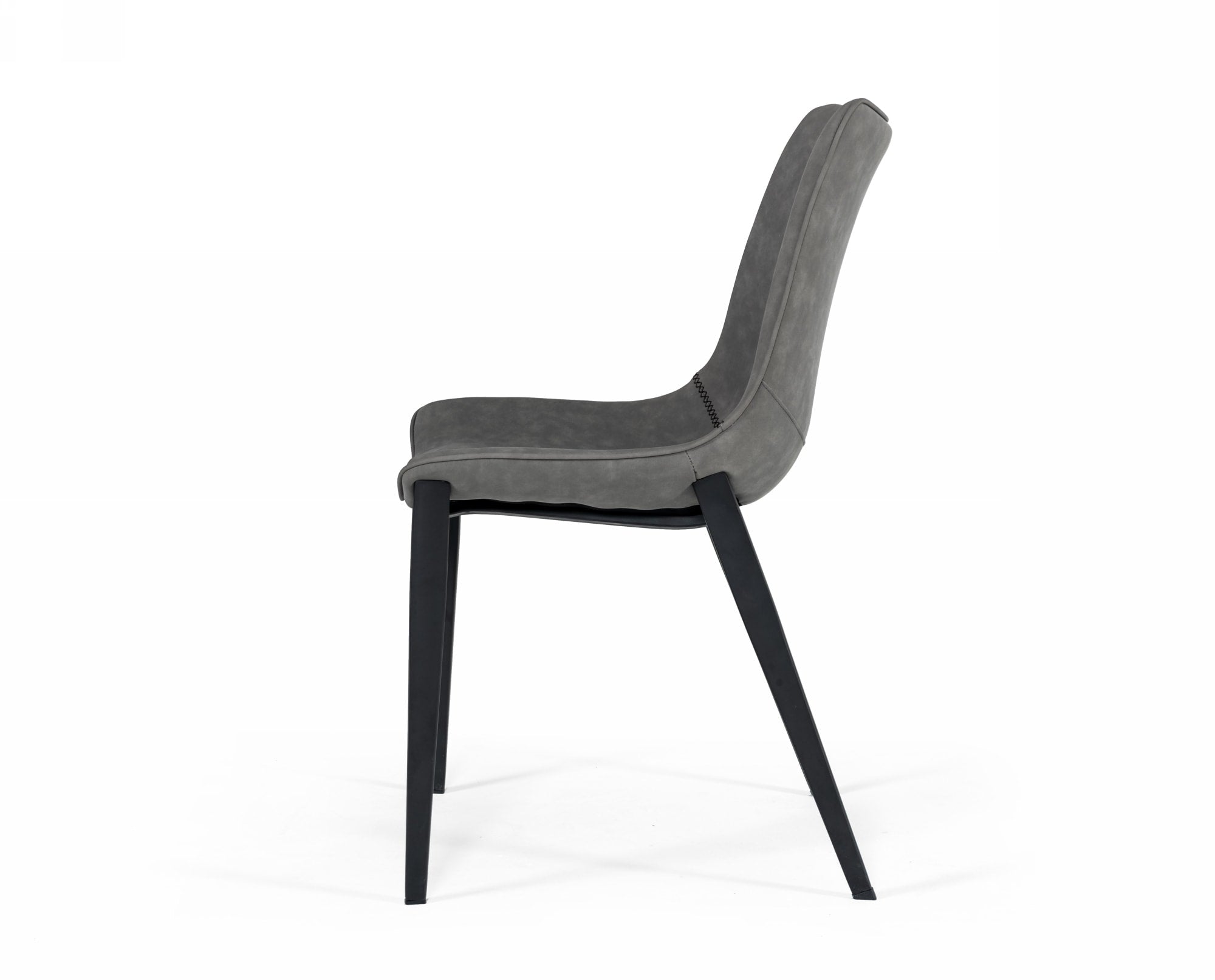 Modrest Frasier - Modern Grey Eco-Leather Dining Chair (Set of 2 )