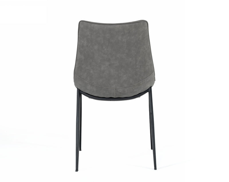 Modrest Frasier - Modern Grey Eco-Leather Dining Chair (Set of 2 )