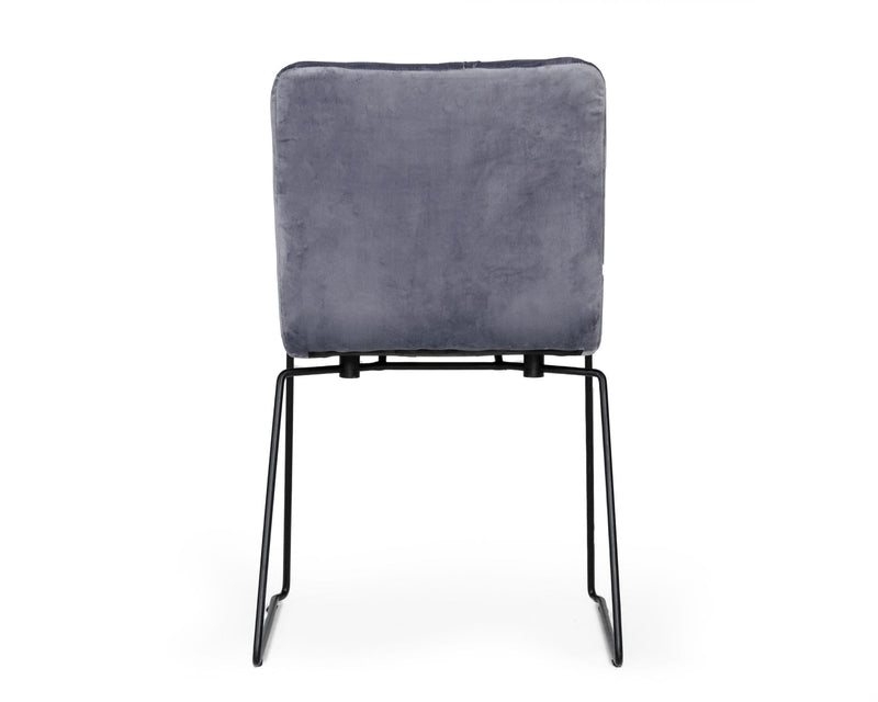 Modrest Yannis - Modern Grey Fabric Dining Chair (Set of 2)