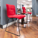 Modrest Yannis - Modern Red Fabric Dining Chair (Set of 2)