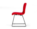 Modrest Yannis - Modern Red Fabric Dining Chair (Set of 2)