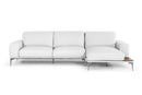 Lamod Italia Villeneuve - Modern White Italian Leather Sectional Sofa