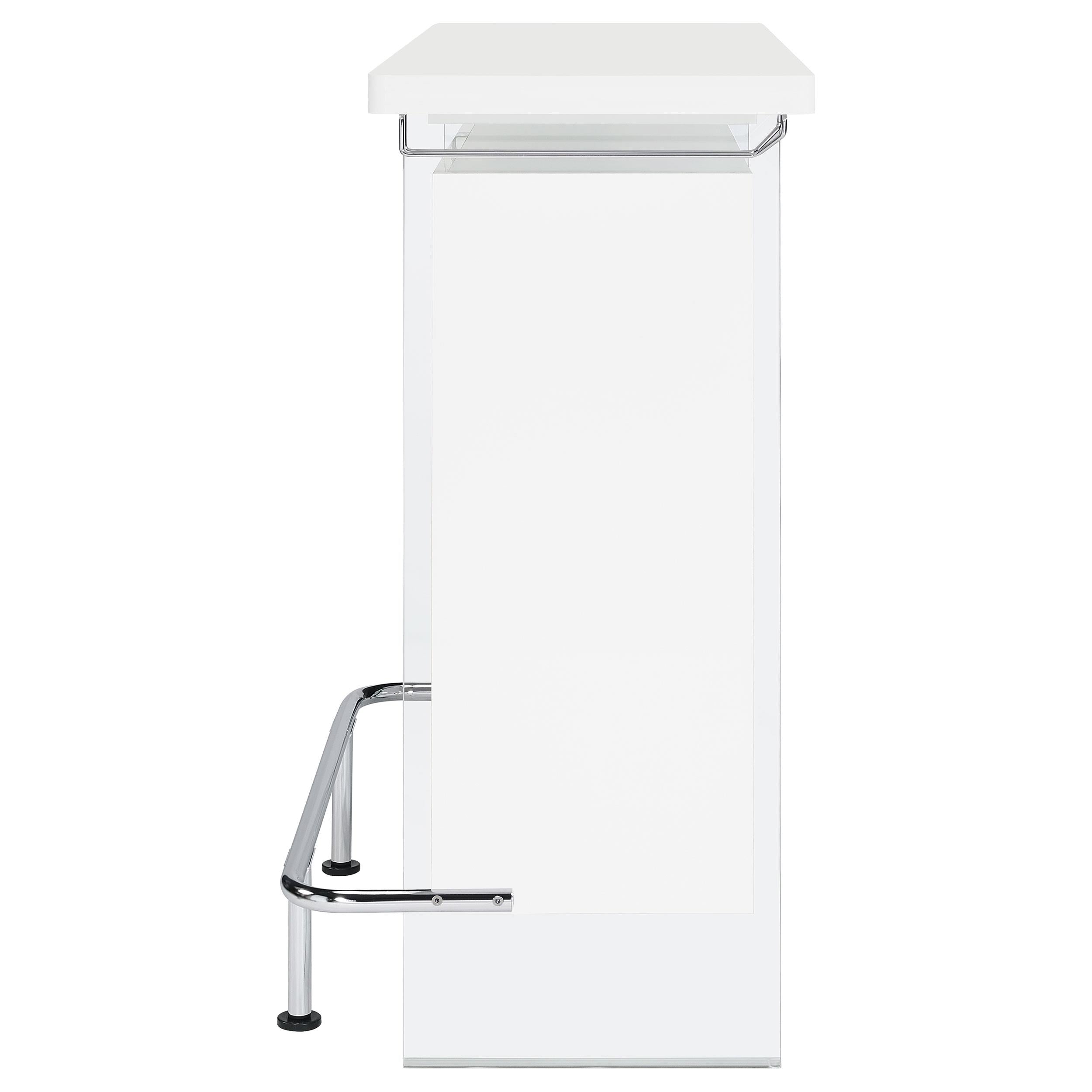 Coaster Furniture Acosta 182632 Rectangular Bar Unit With Footrest And Glass Side Panels IMAGE 4