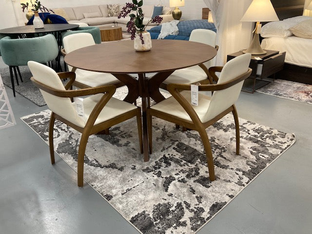 Modrest Prospect - Modern Round 59" Walnut Dining Table