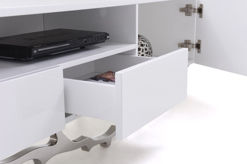 Modrest Legend - 87"-Wide Modern White TV Stand