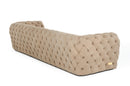Lamod Italia Ellington- Italian Beige Nubuck Leather 4-Seater Sofa