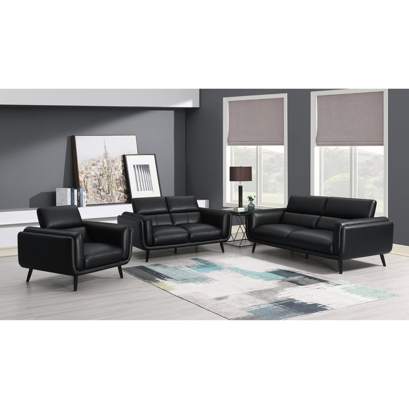 Coaster Furniture Shania Stationary Leatherette Sofa 509921 IMAGE 2