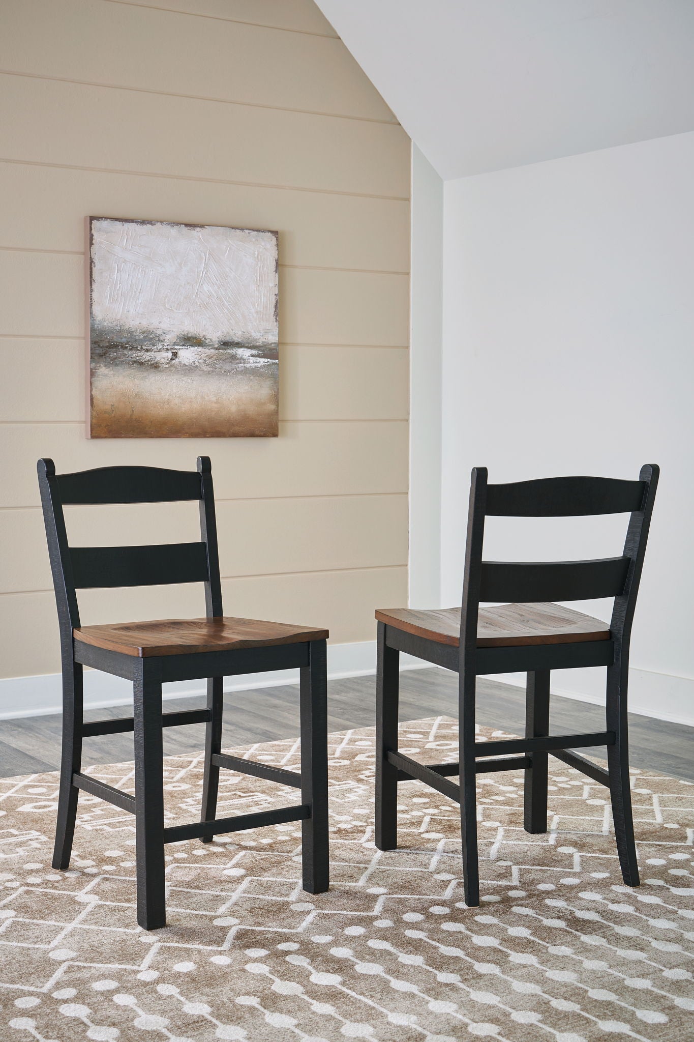 Valebeck - Barstool (Set of 2) - Black / Brown