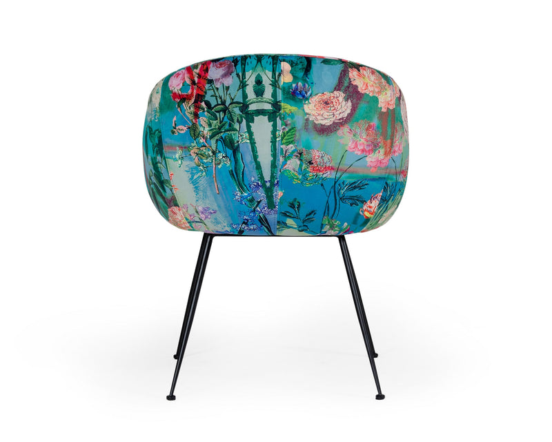 Modrest Roxann - Contemporary Floral Velvet Dining Chair