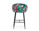 Modrest Roxann - Contemporary Floral Velvet Bar Stool