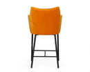 Modrest Exodus - Modern Orange Velvet Counter Stool