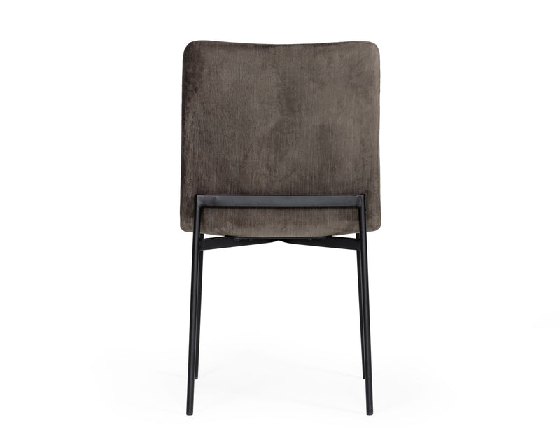 Modrest Maggie - Modern Black and Brown Dining Chair (Set of 2)