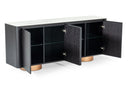 Modrest Peak - Modern White Ceramic/Black Oak/Rosegold Buffet