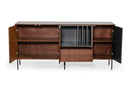 Modrest Ackley - Modern Walnut, Grey and Charcoal Buffet