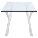Coaster Furniture Alaia Dining Table with Glass Top 190711 IMAGE 3
