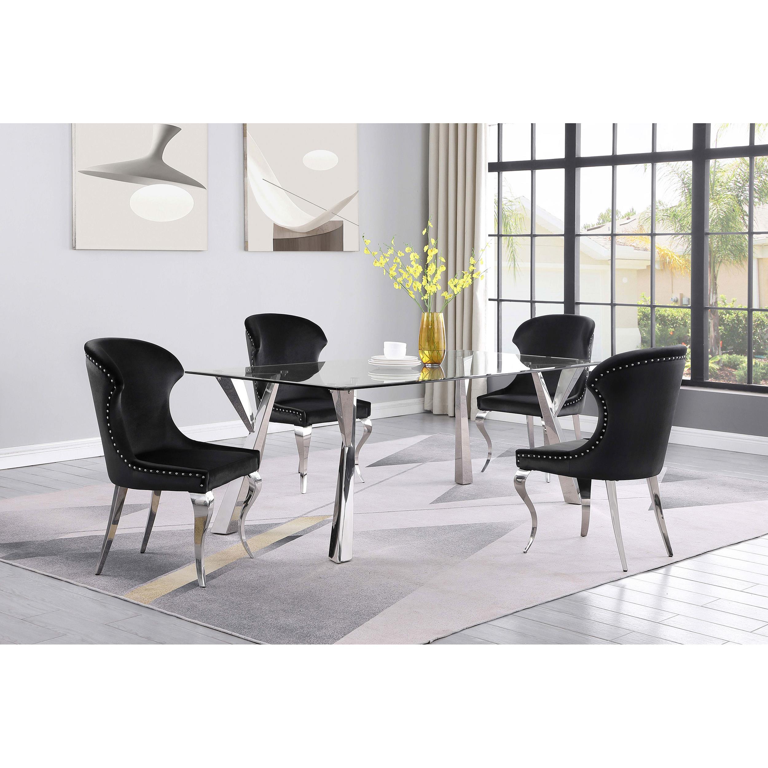 Diamond Modern Furniture COA Alaia Dining Table with Glass Top 190711 IMAGE 5