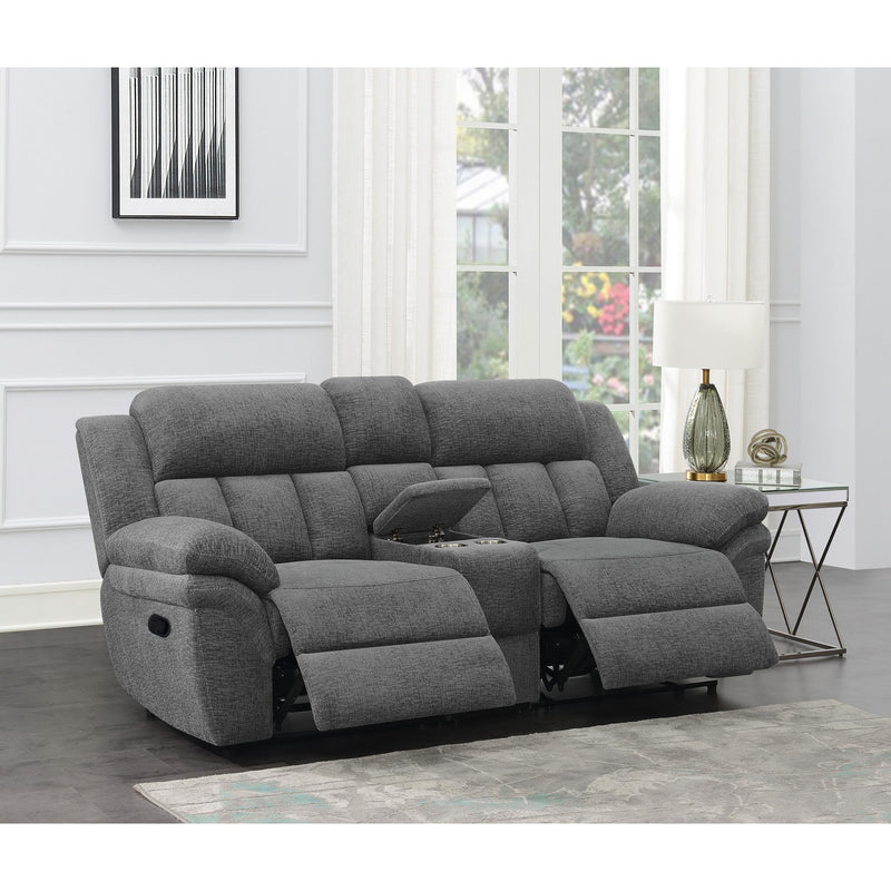 Diamond Modern Furniture COA Bahrain Reclining Fabric Loveseat with Console 609542 IMAGE 10